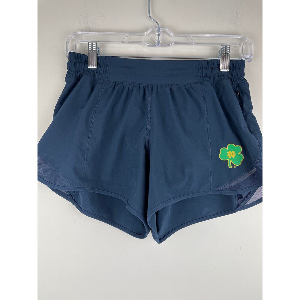 Lululemon Women's Notre Dame Navy Shorts Sz 6